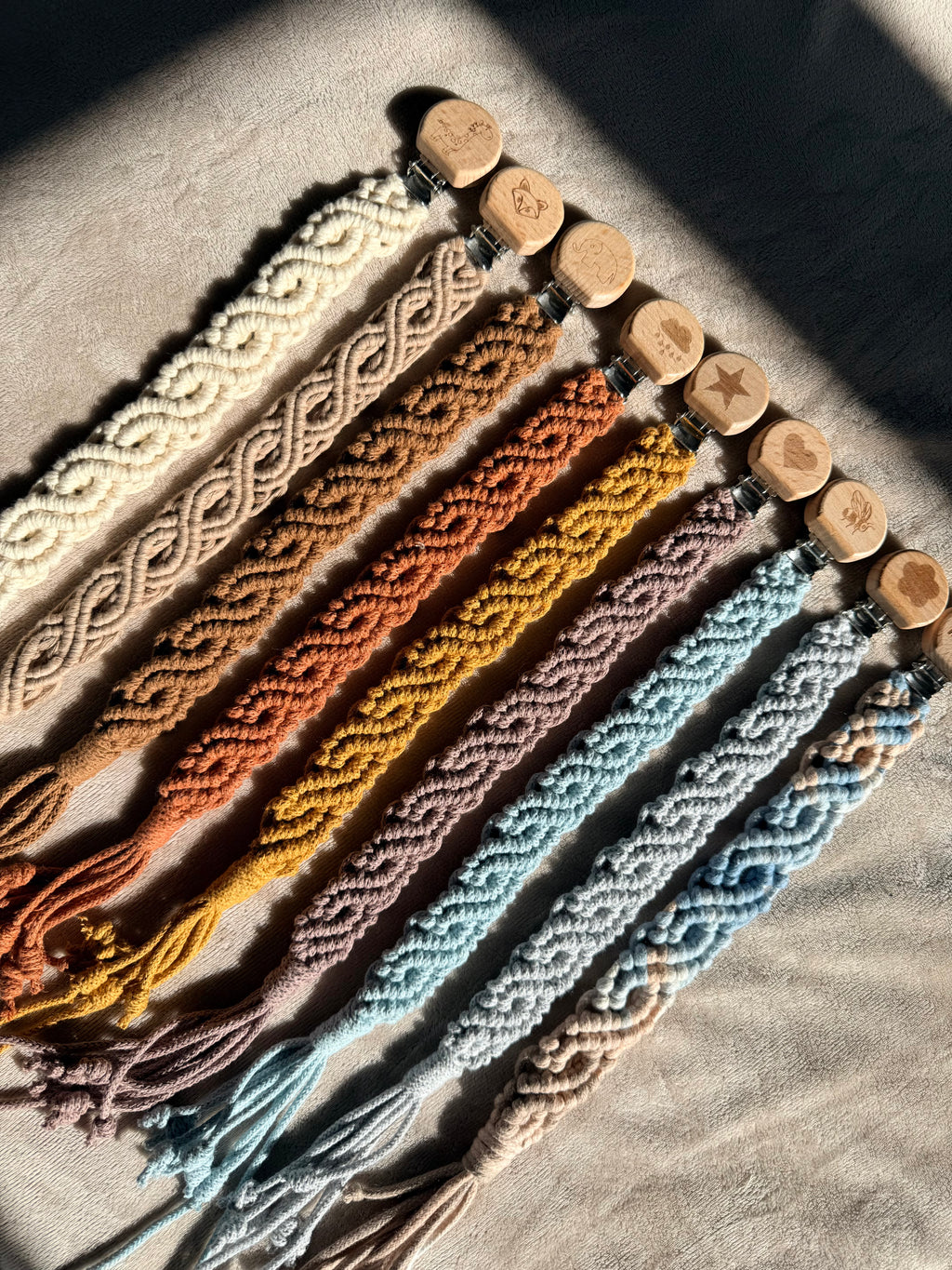 Macrame Dummy Clip — Handmade Boho Pacifier Holder