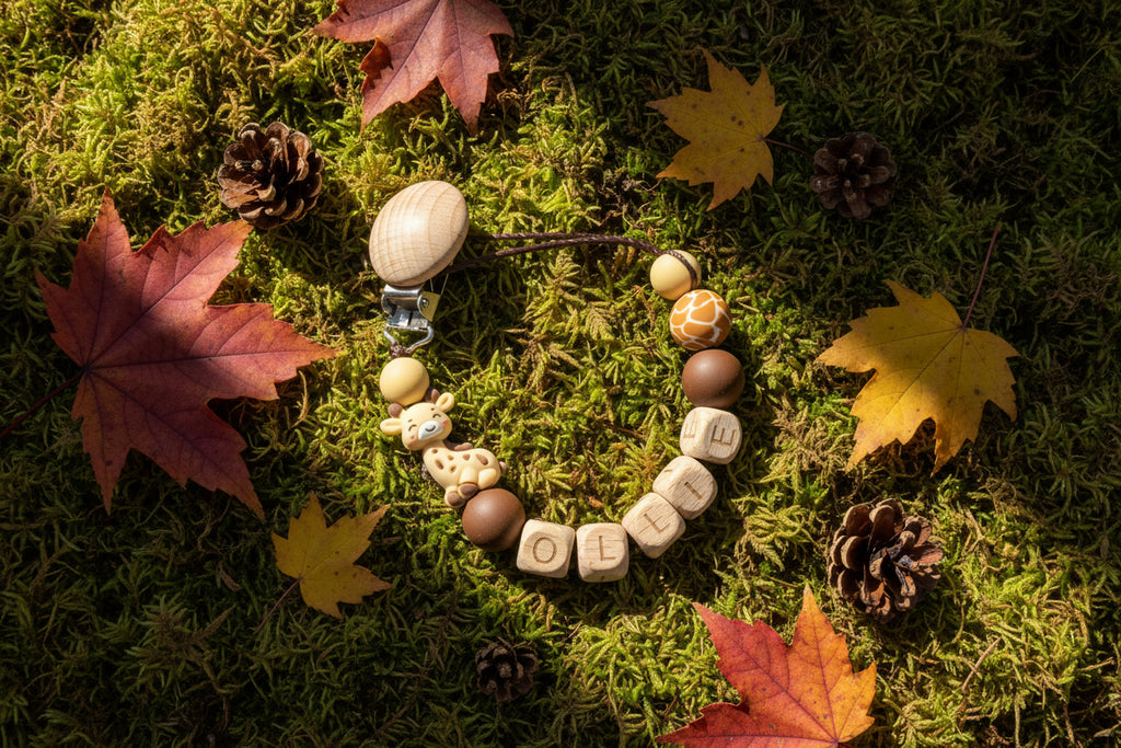 Personalised Giraffe Dummy Clip