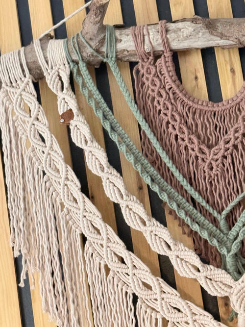Boho Macramé Wall Hanging – Large Driftwood Statement Piece