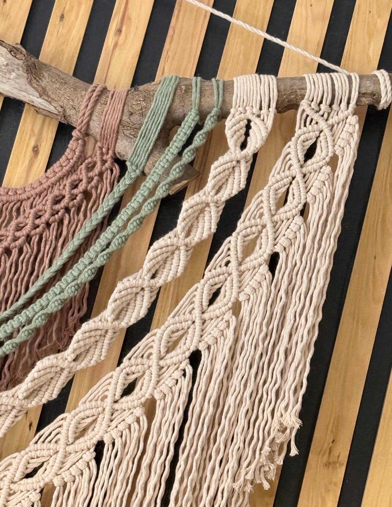 Boho Macramé Wall Hanging – Large Driftwood Statement Piece