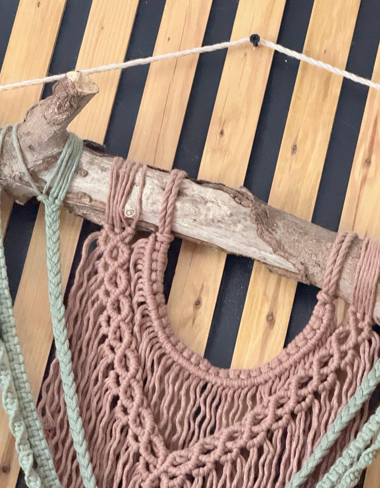 Boho Macramé Wall Hanging – Large Driftwood Statement Piece