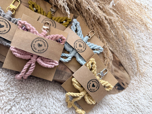 Macramé Butterfly Keyring